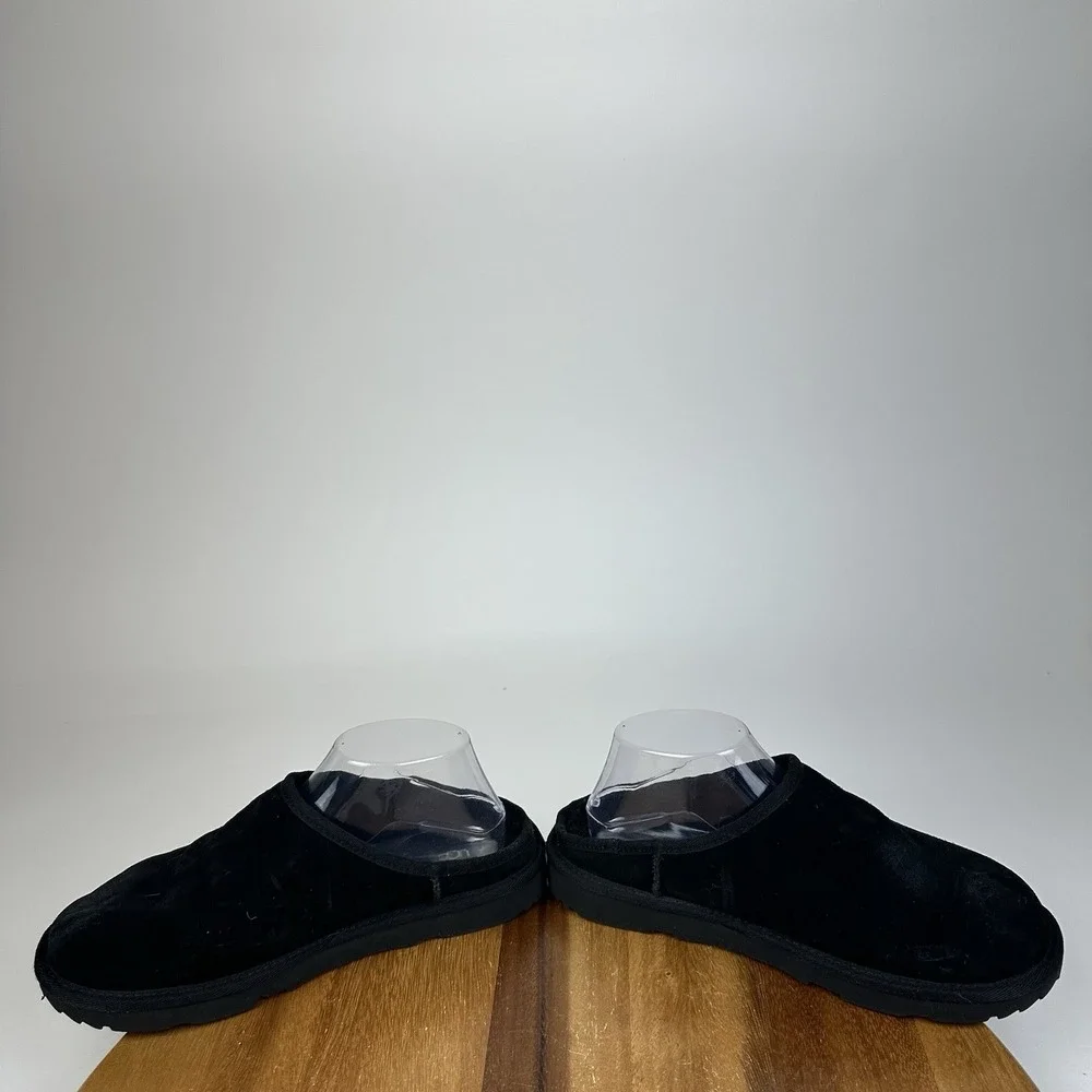 Big Kids Boys UGG Classic Slip On Black Suede Comfort Slippers Shoes Size 6 Y